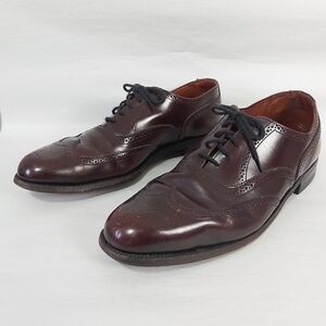 Dack's Handcrafted Classic Burgundy Leather Pebbled Wingtip Oxford Dress Shoes
